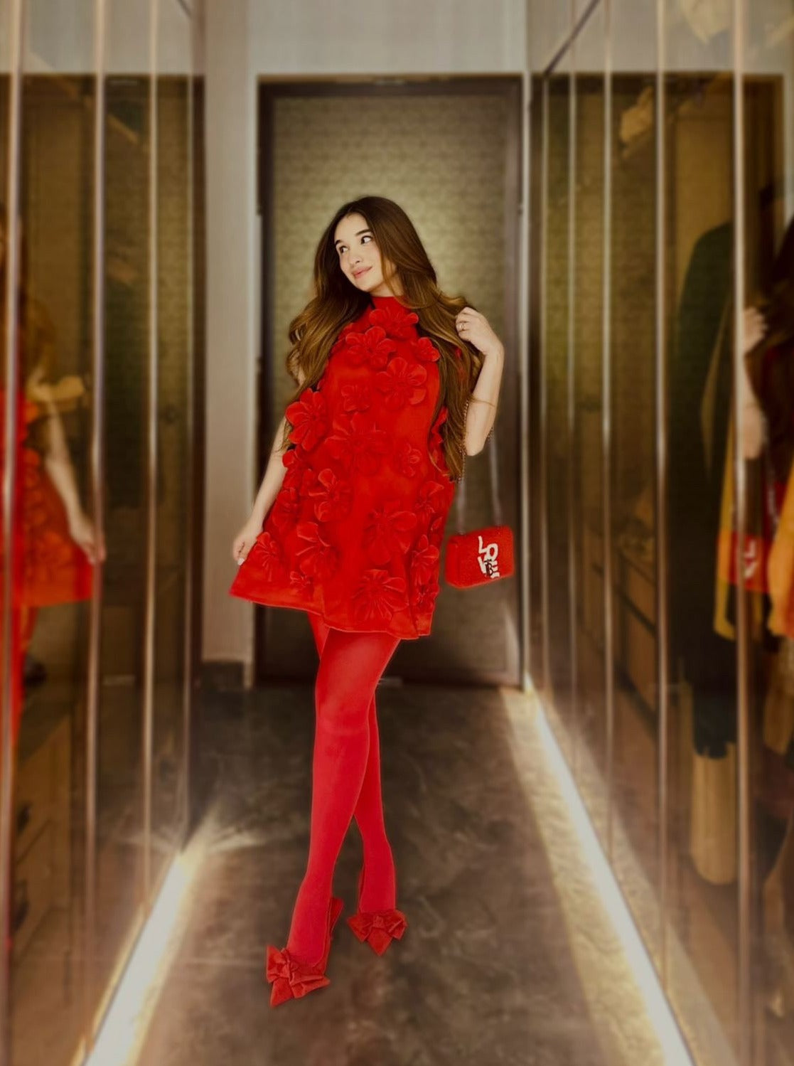 Tanya Sharma Bajaj in Florence Dress (Red)