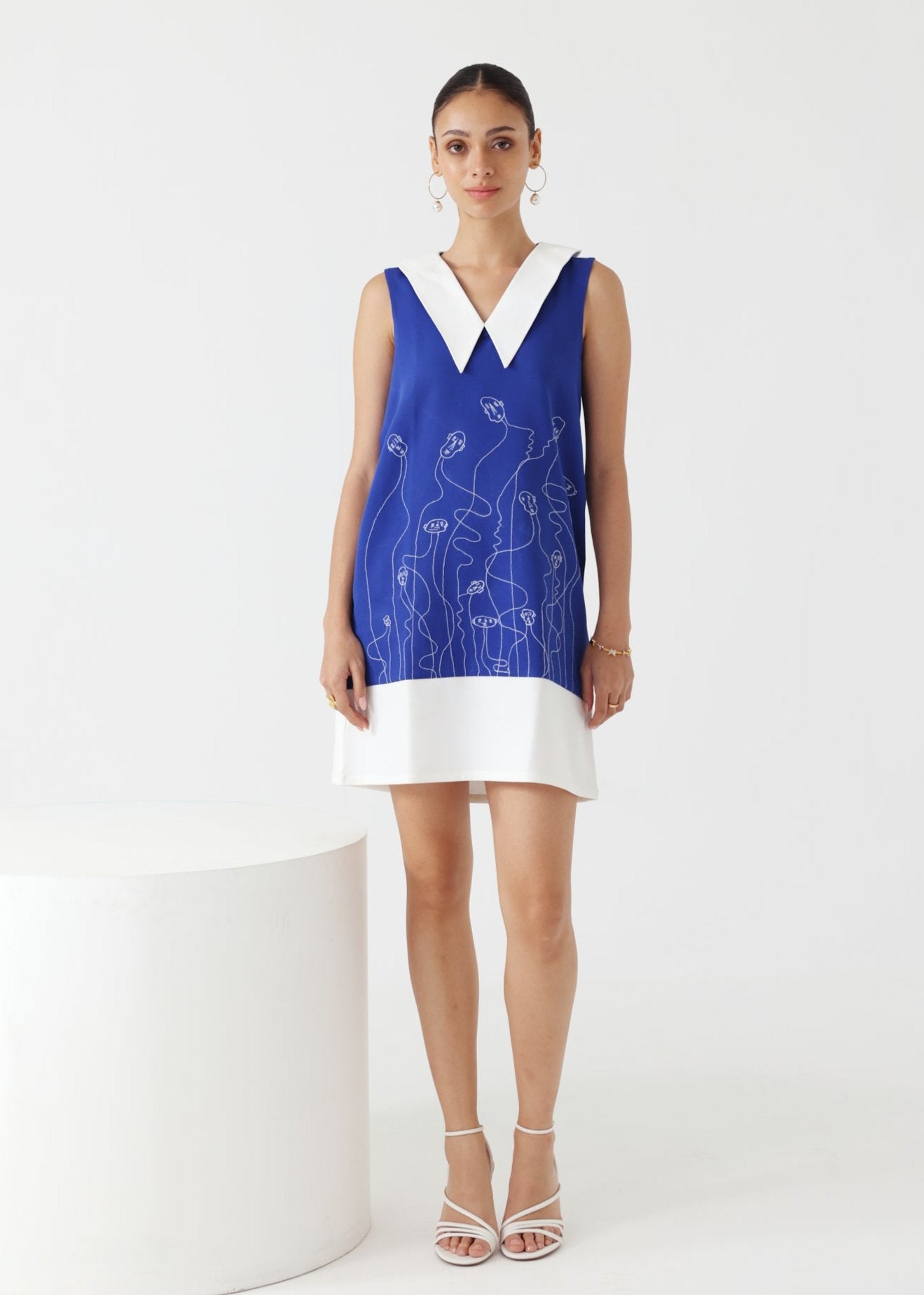 strapless open back dress Populous Dress (Blue) – ASHICO