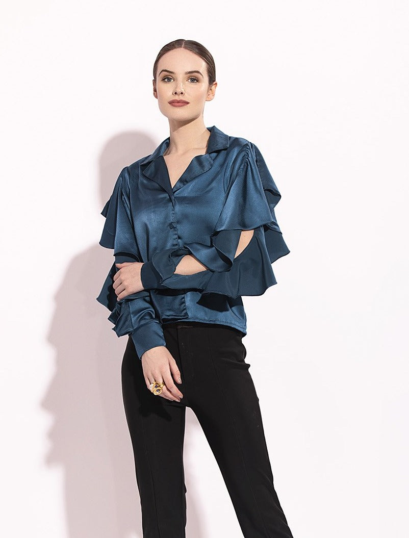 Ruffle Sleeve Blouse – ASHICO