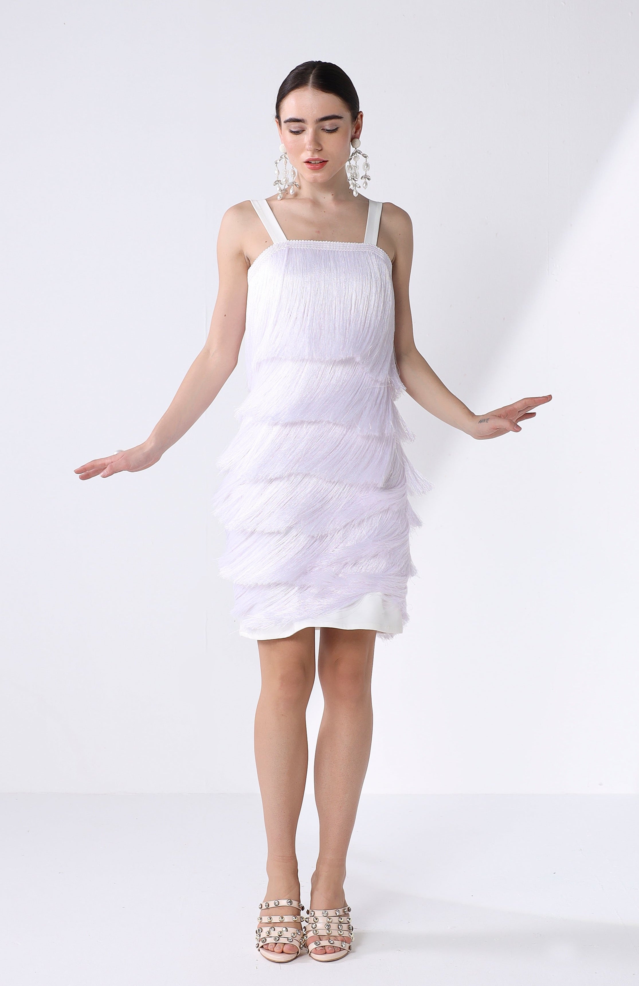 White Fringe Dress – ASHICO