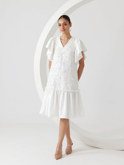 Pixie Midi Dress (White)