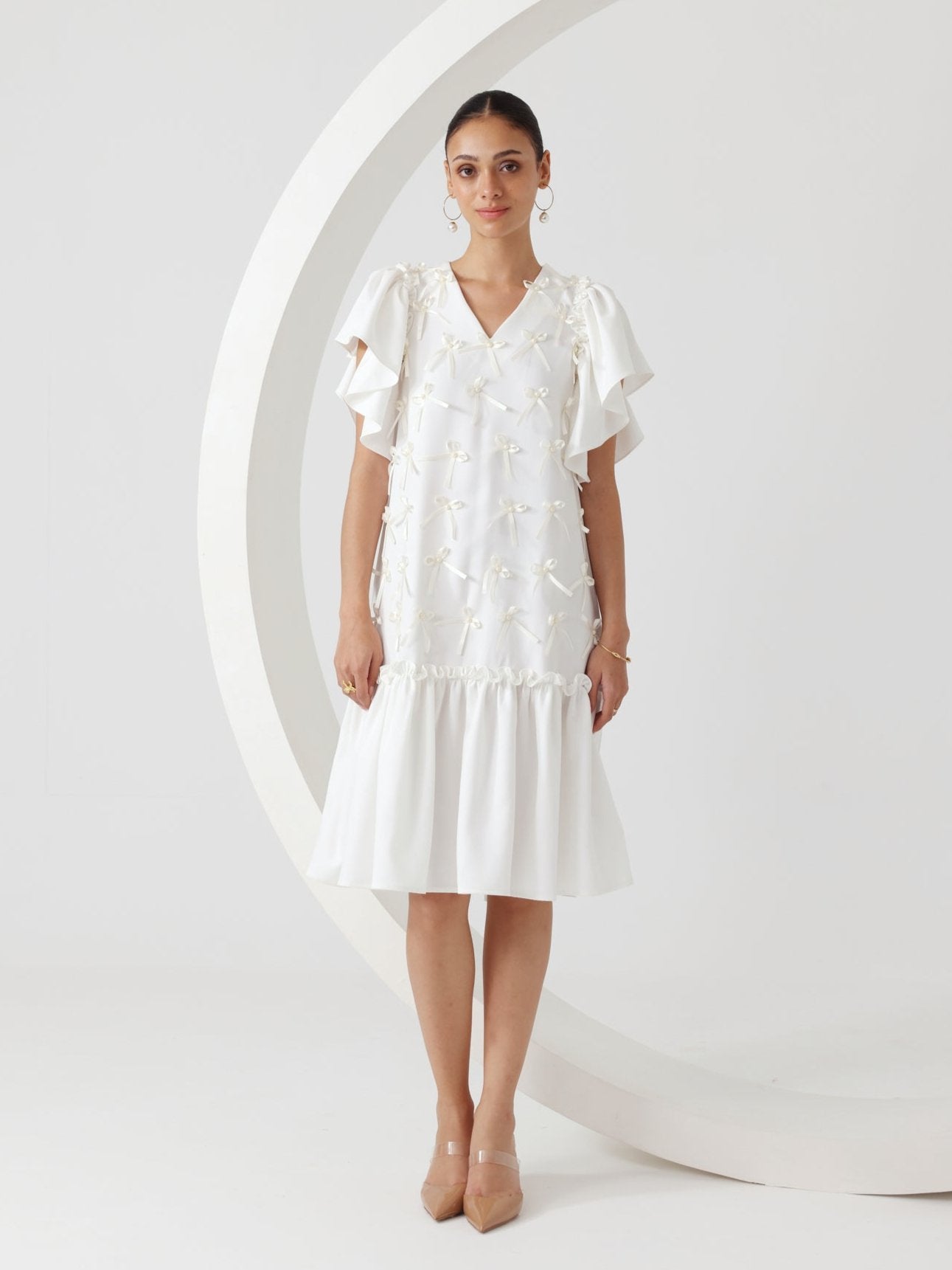 Pixie Midi Dress (White)