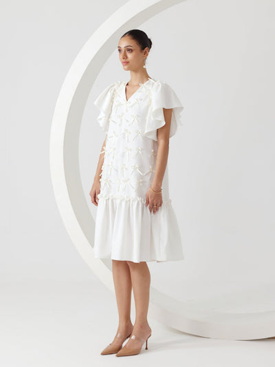 Pixie Midi Dress (White)