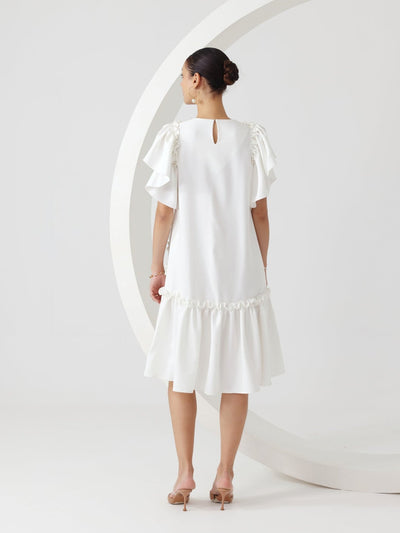 Pixie Midi Dress (White)