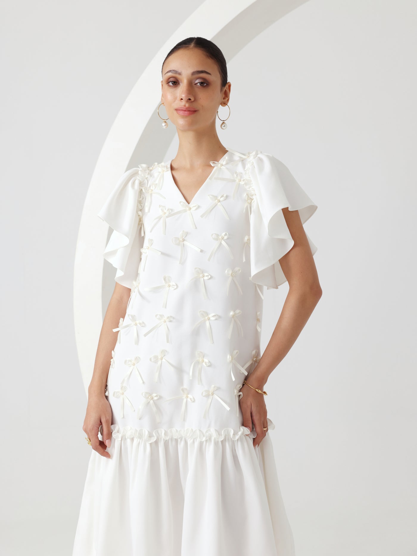 Pixie Midi Dress (White)