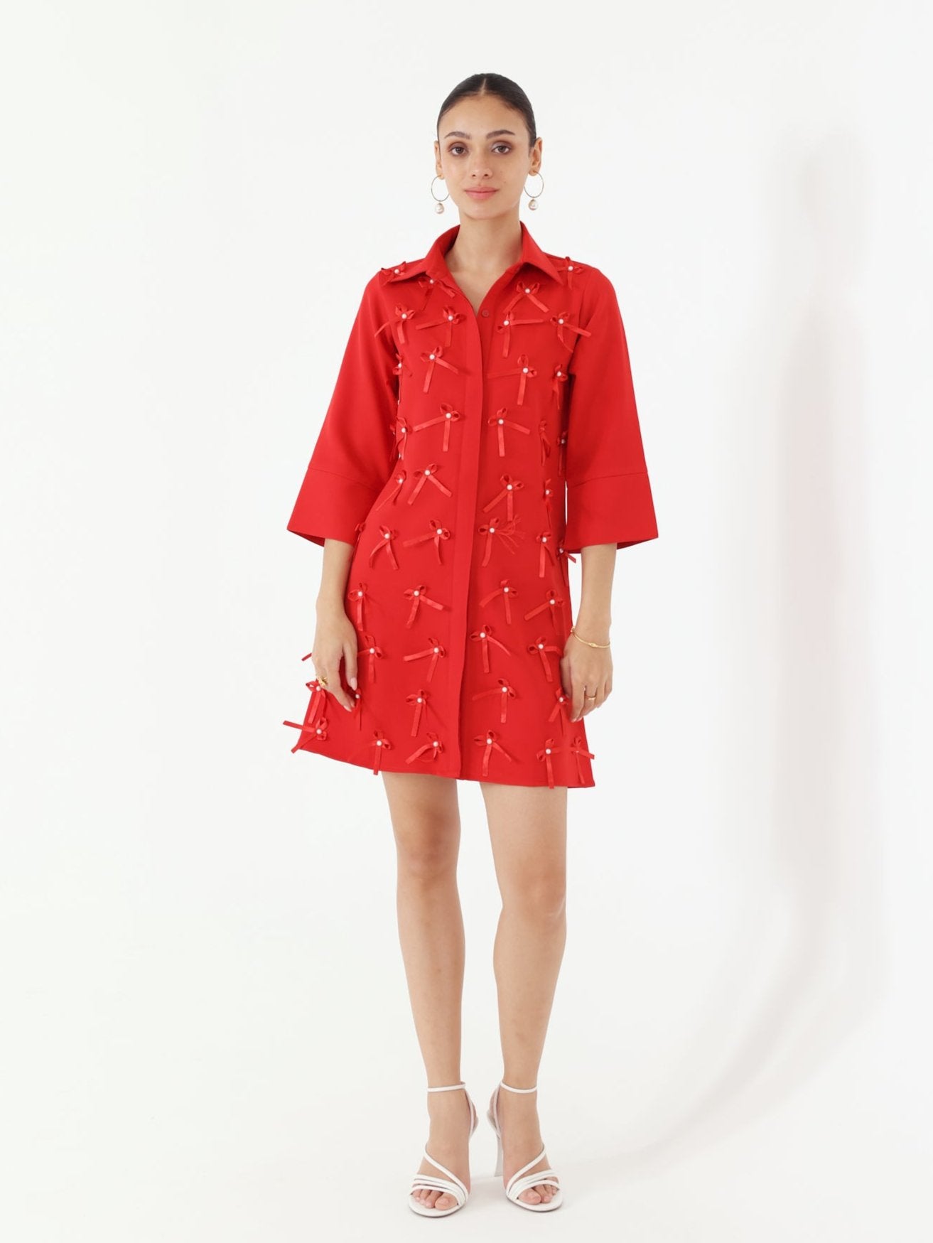 Pixie Shirt Dress (Red)