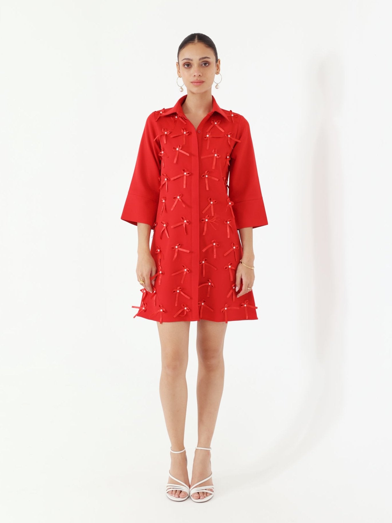 Pixie Shirt Dress (Red)