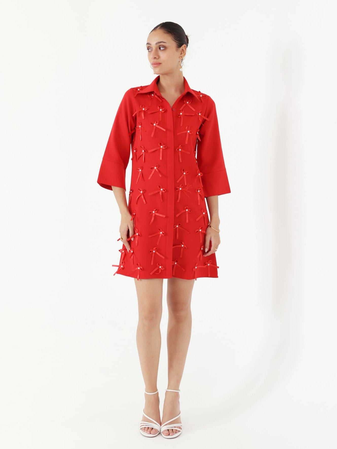 Pixie Shirt Dress (Red)