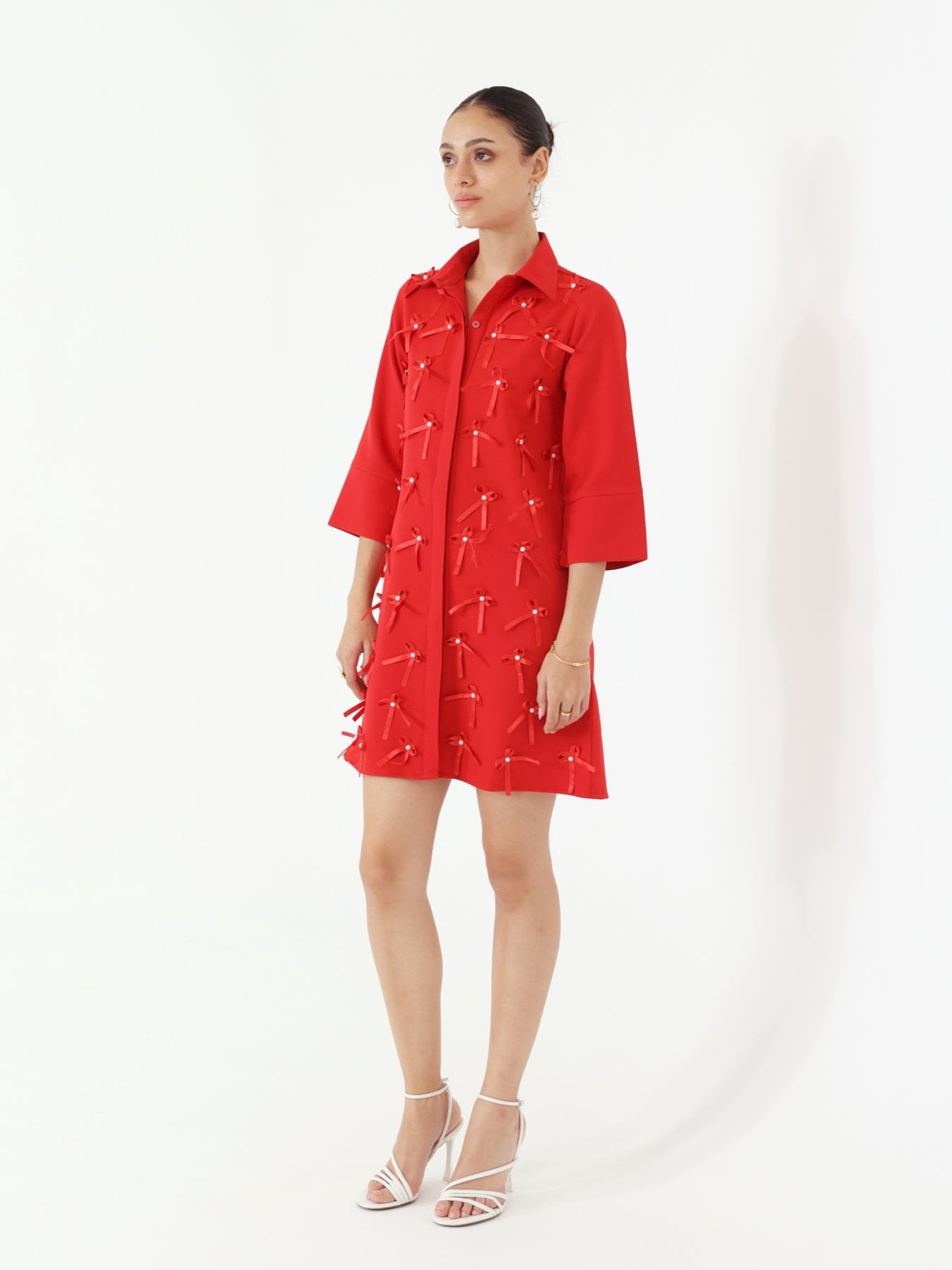 Pixie Shirt Dress (Red)