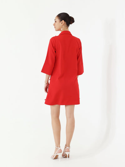 Pixie Shirt Dress (Red)