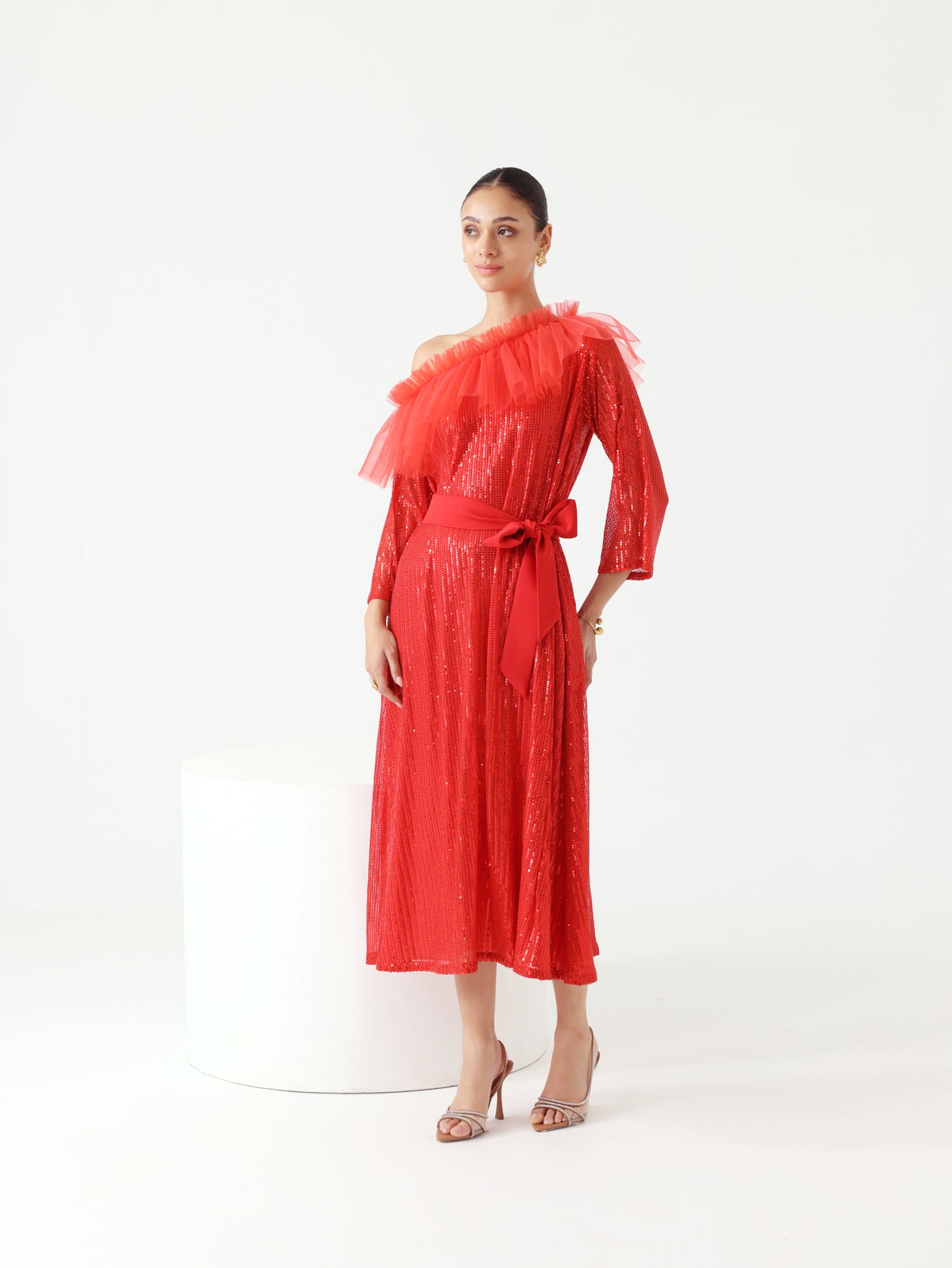 Donna Sequence Dress (Red)