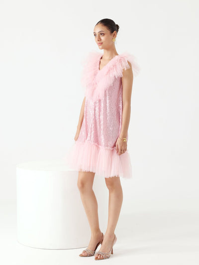 Senorita Sequence Dress (Pink)