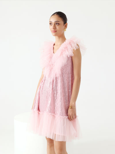 Senorita Sequence Dress (Pink)