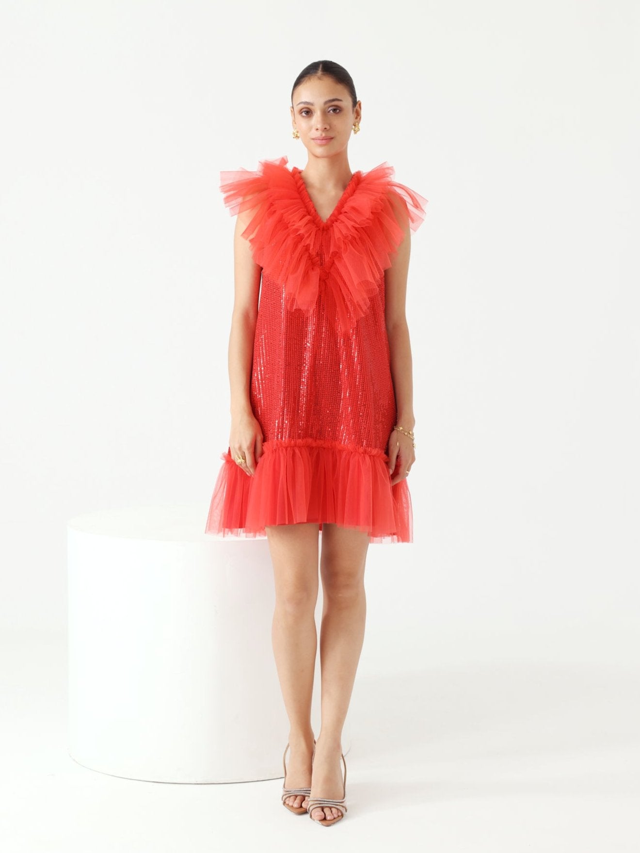 Senorita Sequence Dress (Red)