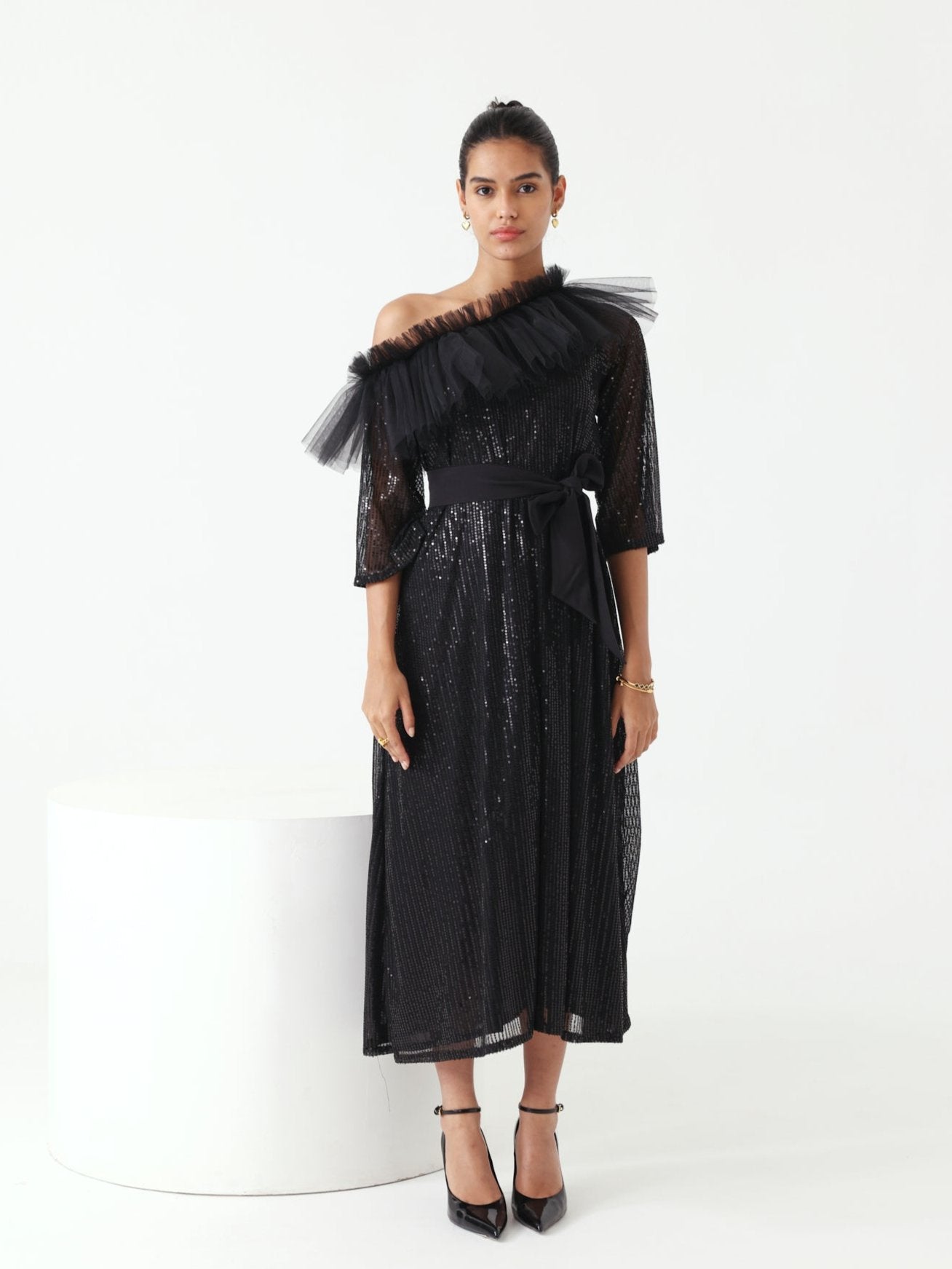 Donna Sequence Dress (Black)