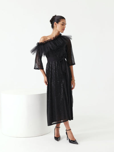 Donna Sequence Dress (Black)