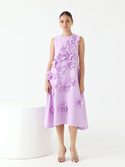 Florence Midi Dress (Lavender)