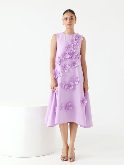 Florence Midi Dress (Lavender)