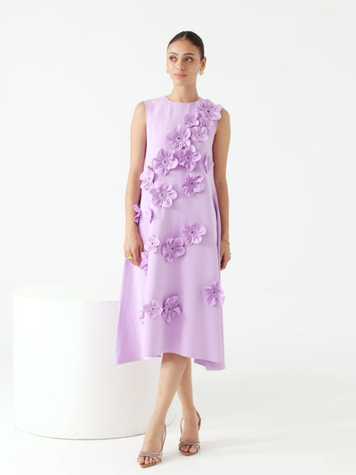 Florence Midi Dress (Lavender)