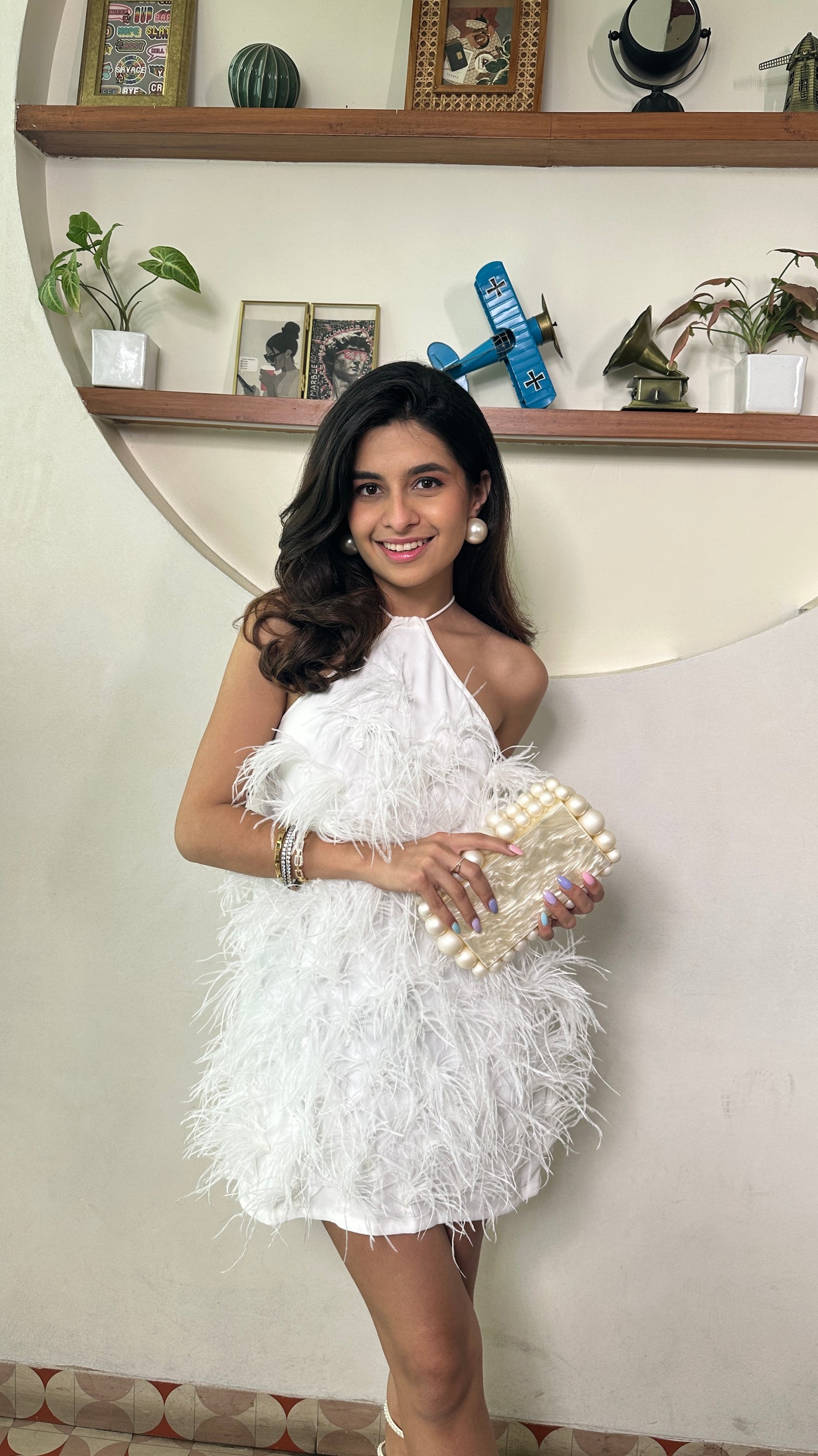 PRERNA MEHRA In Feathered Dress