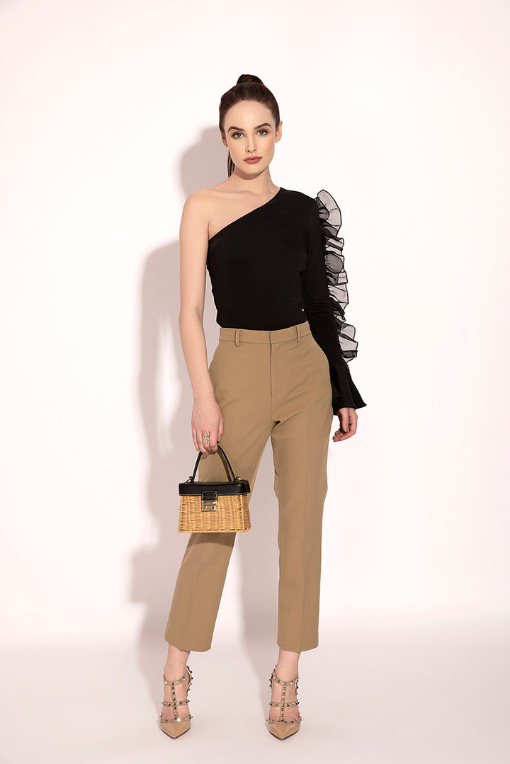 One Shoulder Ruffle Top – ASHICO