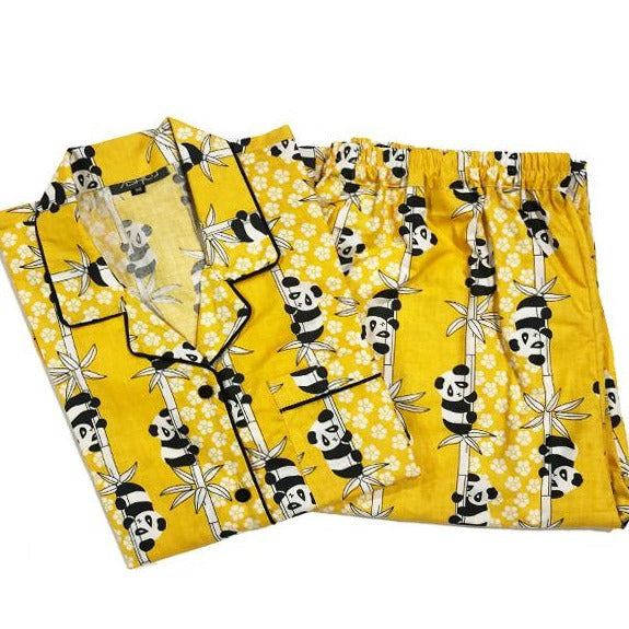 Yellow Panda Love Night Suit Set
